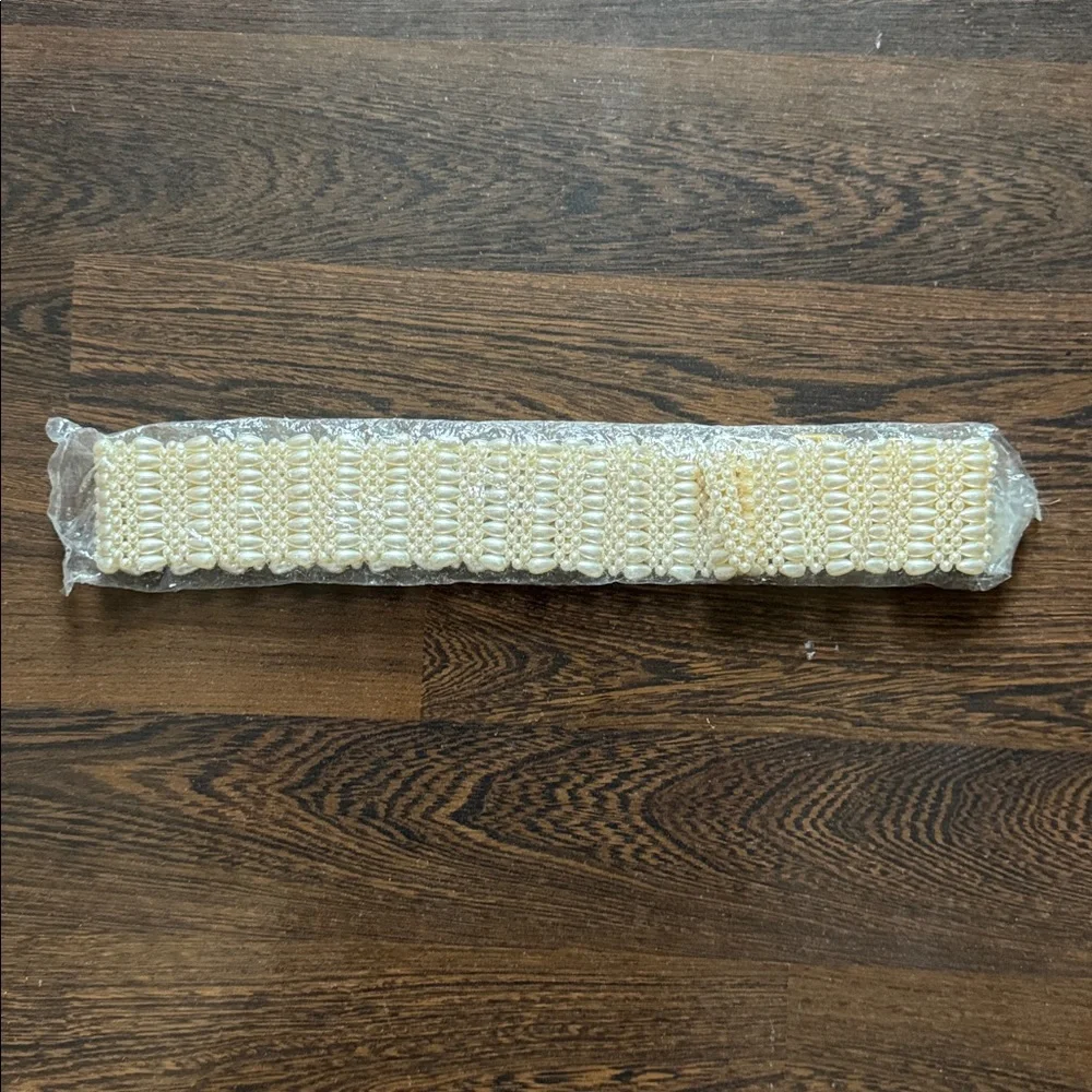 Vintage Pearl Multi-strand Belt Ivory Gold Large
